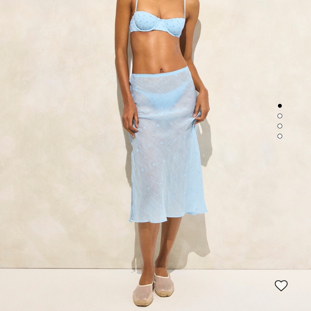 J. Crew Light Blue Midi Skirt